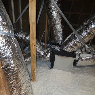 Client-supplied photo of attic ductwork